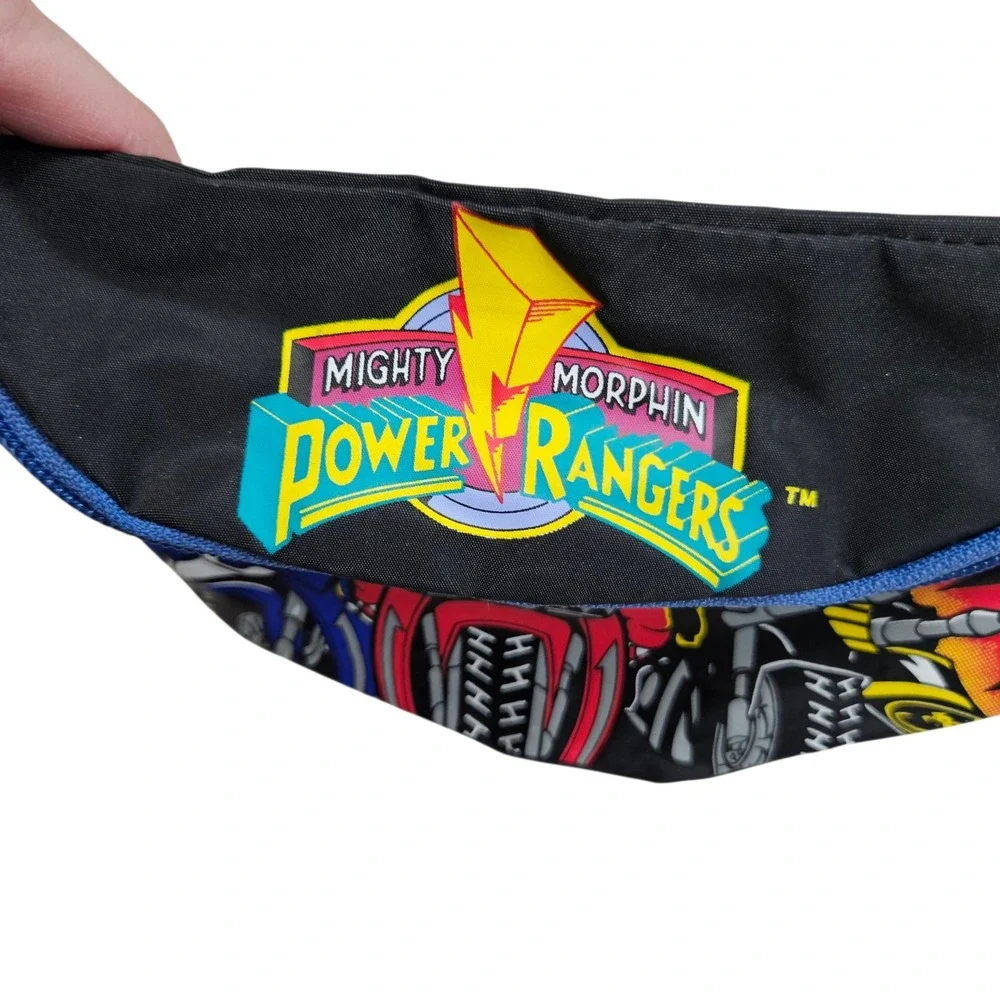 Mighty Morphin‎ Power Rangers Fanny Pack 90s Vintage Kids Black Cartoon